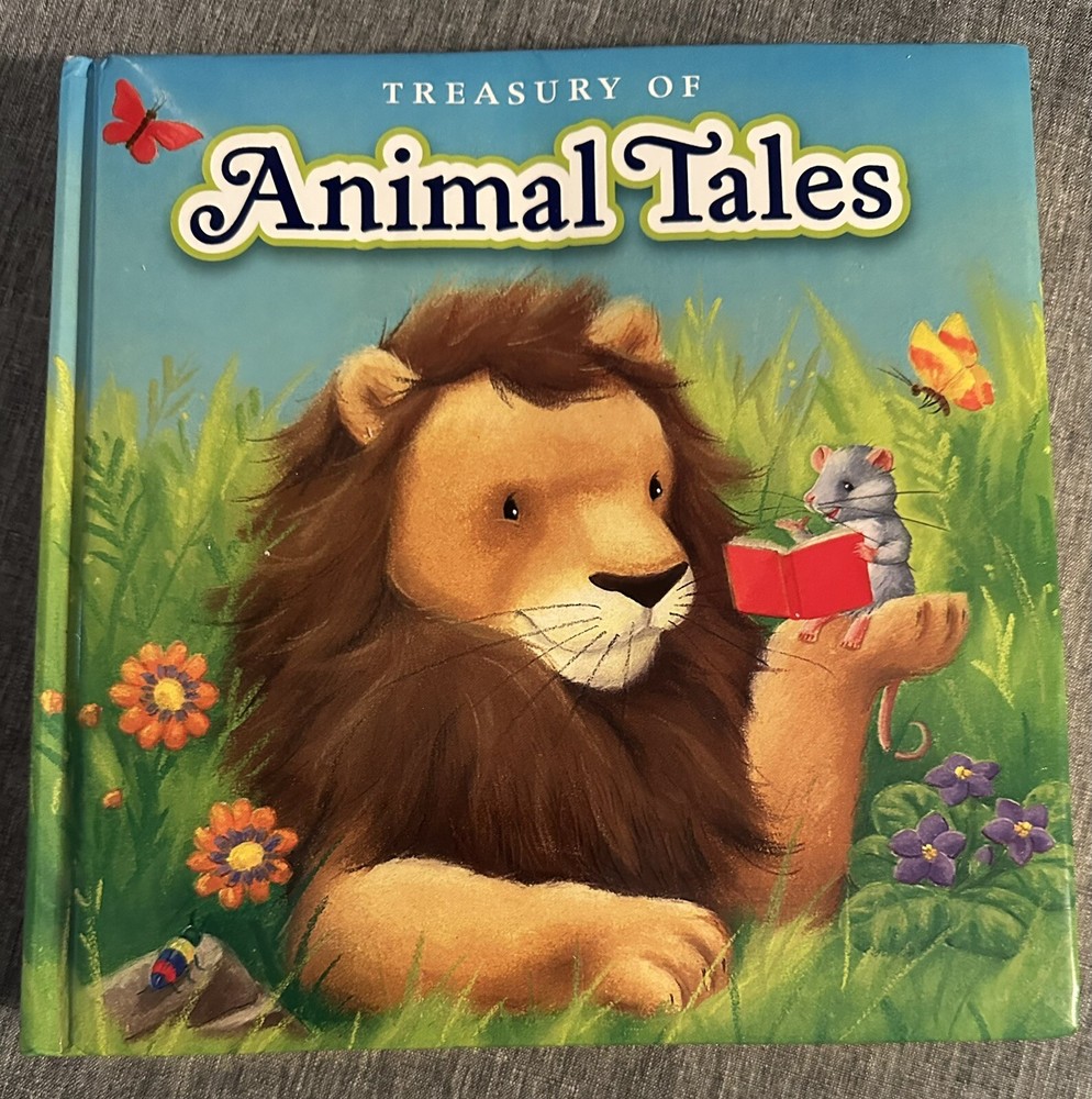 Treasury Of Animal Tales Padded Hardcover Gold Gilded Edges, 321 Pages