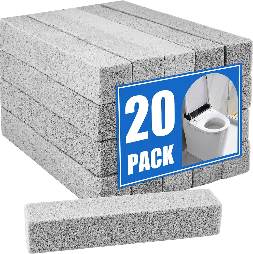 20 Pack Small Pumice Stones for Toilet Cleaning & Hard Water Stains