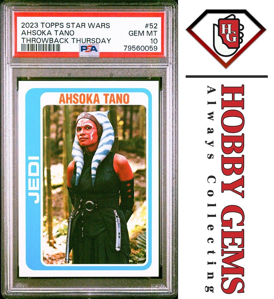 AHSOKA TANO PSA 10 2023 Topps Star Wars Throwback Thursday TBT #52 C1