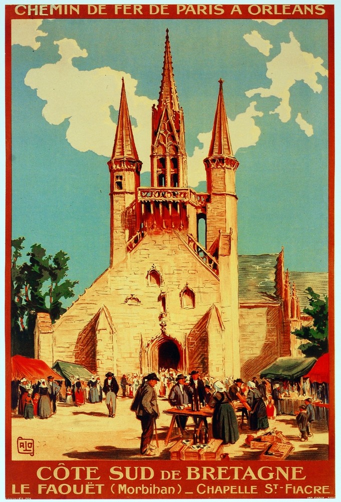 Chemin de Fer Cote Sud de Bretagne Decor Poster. Fine Graphic Art Design. 2961