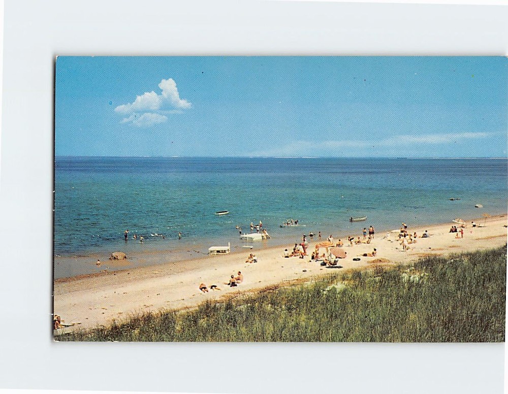 Postcard Beach Scene Greetings from Misquamicut Rhode Island USA