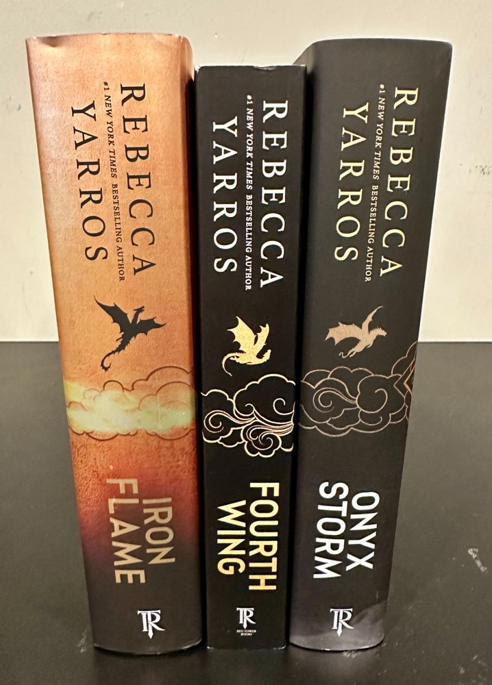 Iron Flame, Fourth Wing, Onyx Storm by Rebecca Yarros (Fourth Wing is 1st Print)