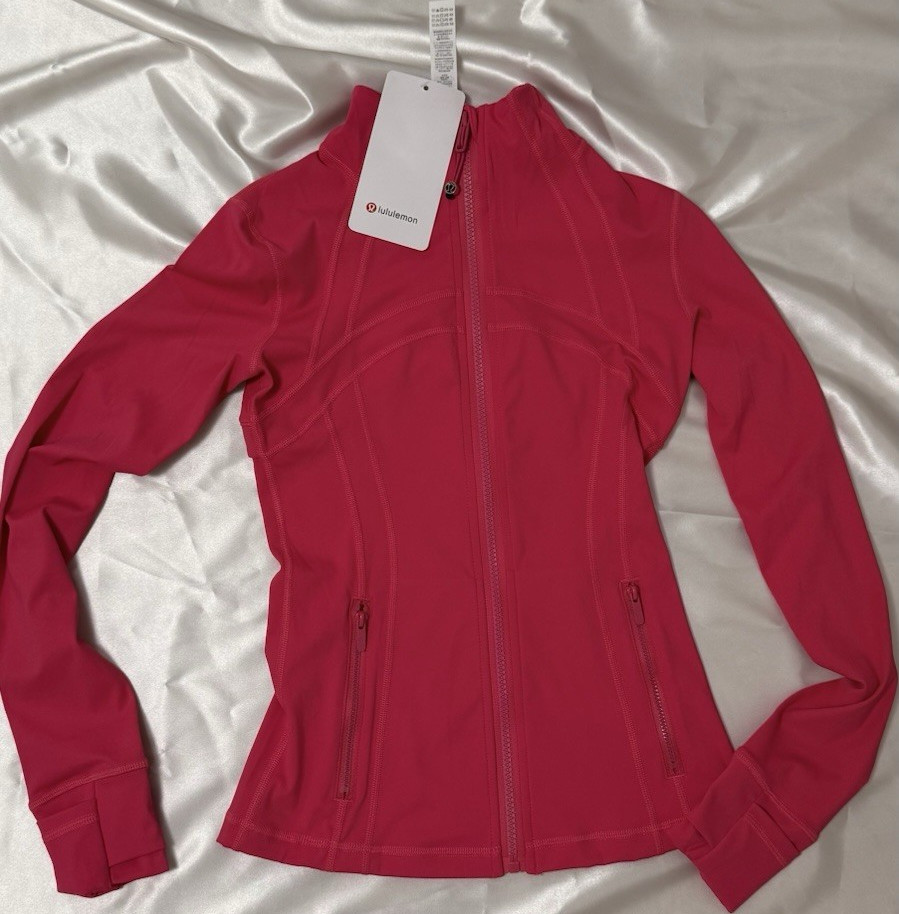 Lululemon Pink Women's Activewear Jacket Full Zip Long Sleeve with Pockets