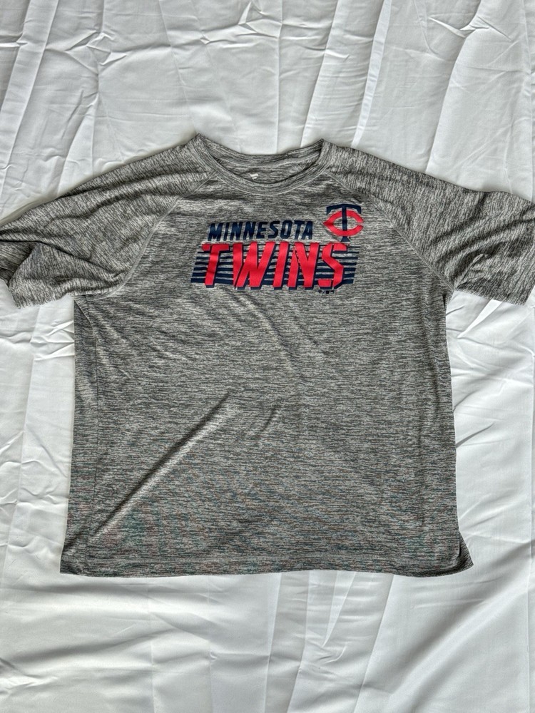 Minnesota Twins Light Gray Dri-Fit T-Shirt - Fanatics MLB Short Sleeve Men’s XL