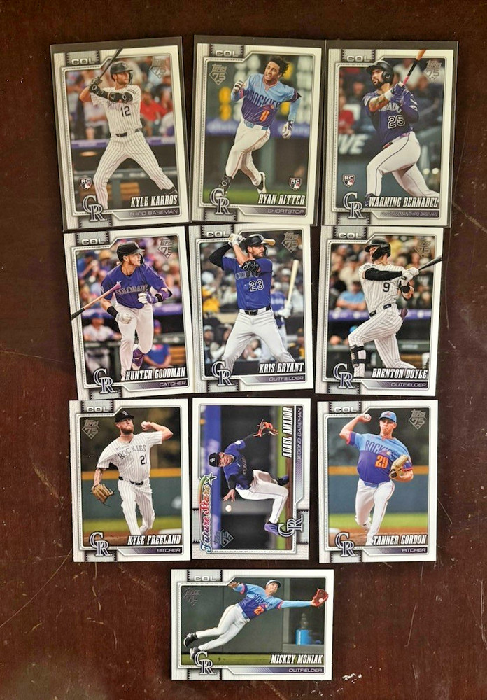 2026 Topps Baseball Colorado Rockies 10-Card Lot - Kris Bryant Bernabel
