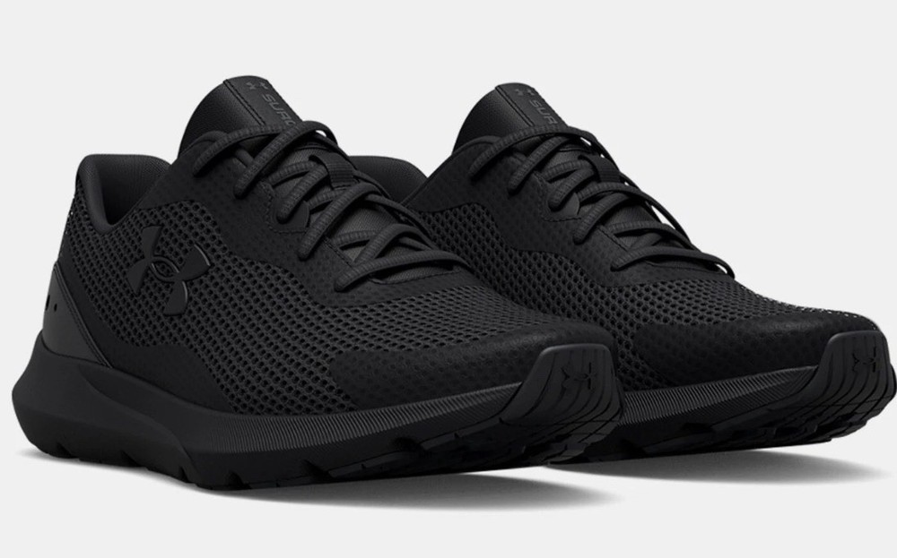 Under Armour Mens UA Surge 3  Running Shoes Cross Training Blackout Size 10.5