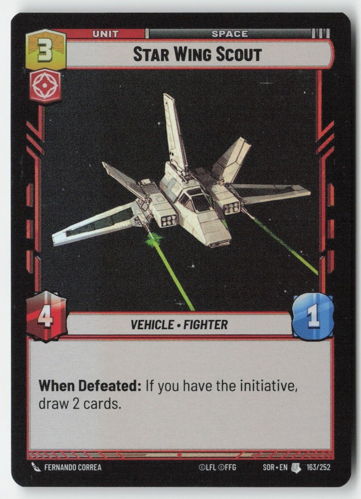 SWU - Star Wing Scout SOR 163 Standard Foil