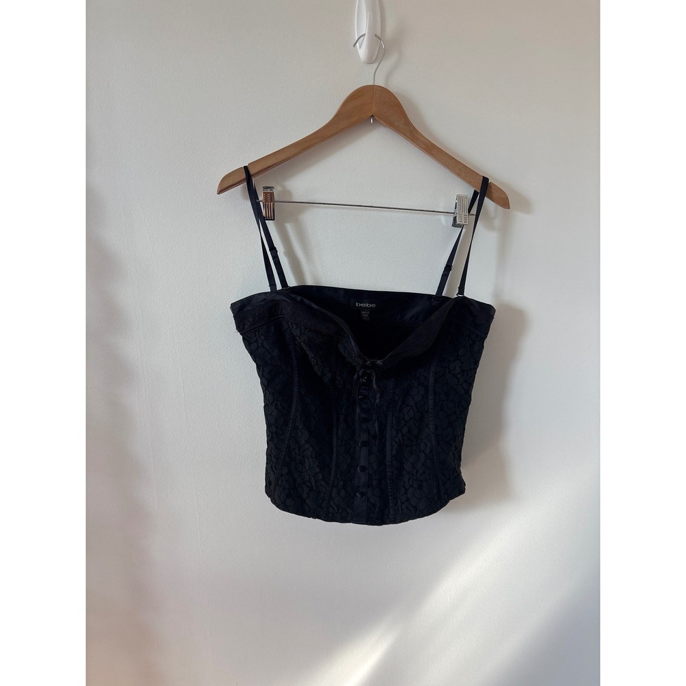 Vintage Y2K Bebe Lace Corset Top Size Large