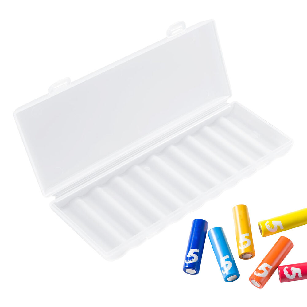 1PC Clear Battery Storage Case Holder PP Organizer Box For 10 AA Batteries