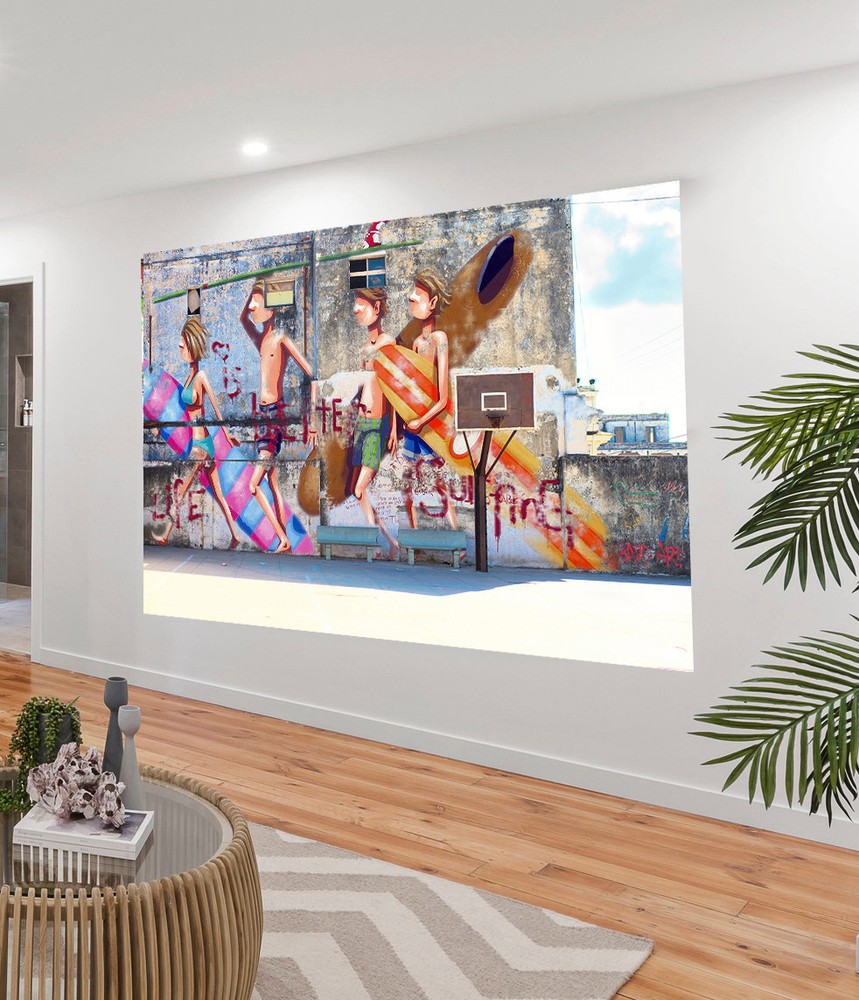 Painting Graffiti Street Art  surfing life better Print Canvas Australia