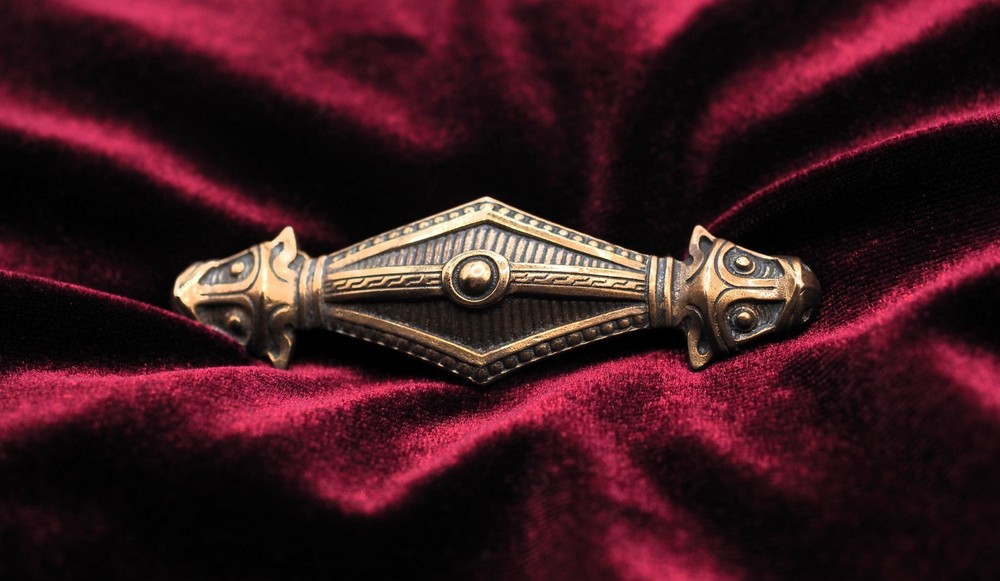 Vintage- David Andersen - Bronze - UNI D-A - Norwegian Animal head Viking Brooch