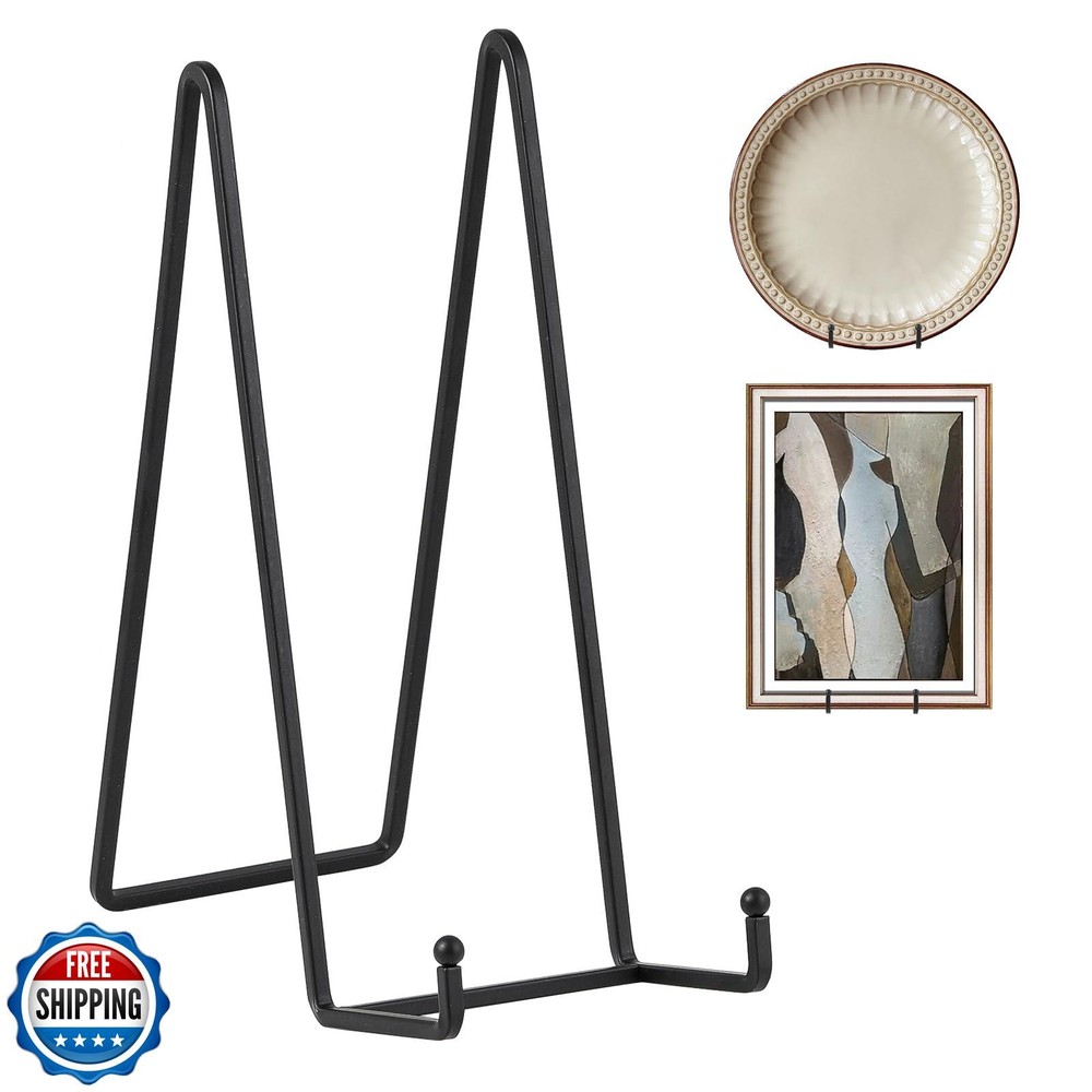 Large Plate Holder Display Stand - 10 inch Tall Plate Stands for Display - Me