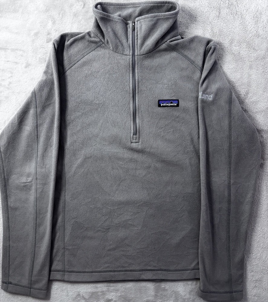 Patagonia Fleece Pullover Jacket Gray 1/4 Zip Synchilla Outdoor Casual Mens M
