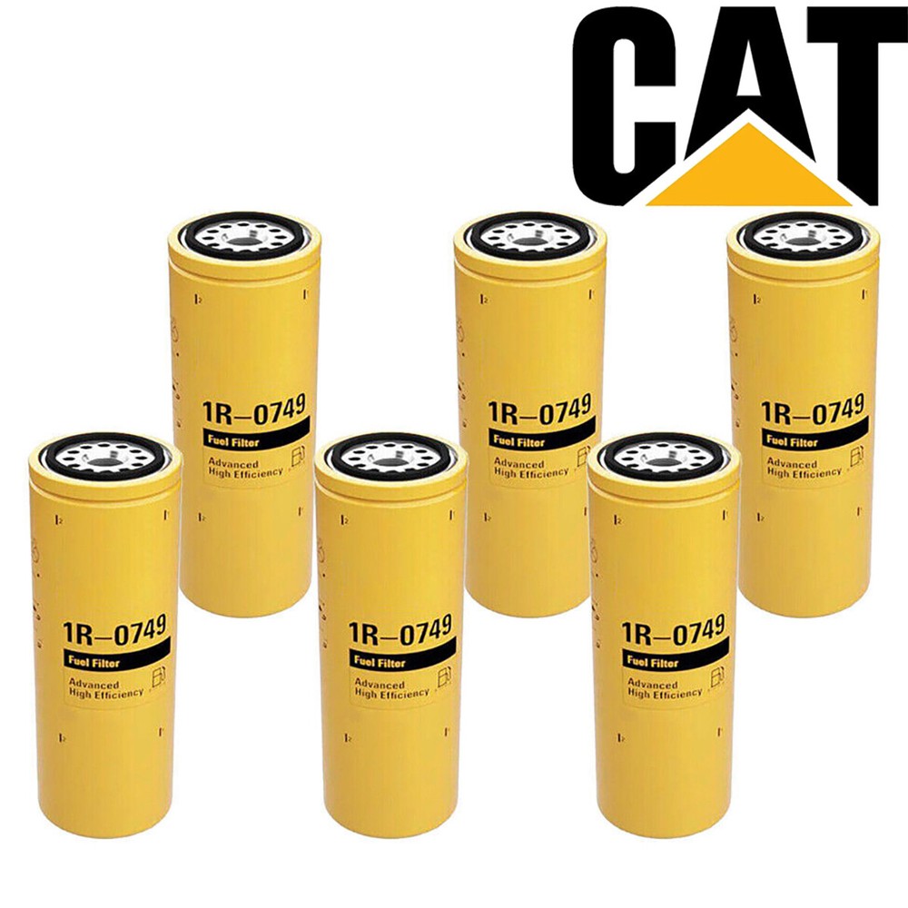 6 Pack NEW OEM CATERPILLAR 1R-0749 FUEL FILTER / CATERPILLAR 1R0749 - USA STOCK