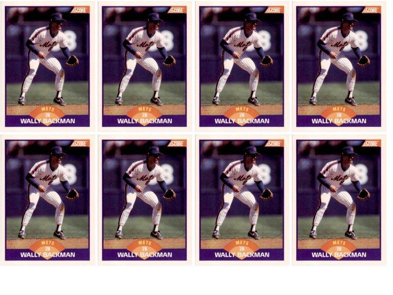 (8) 1989 Score #315 Wally Backman New York Mets Card Lot