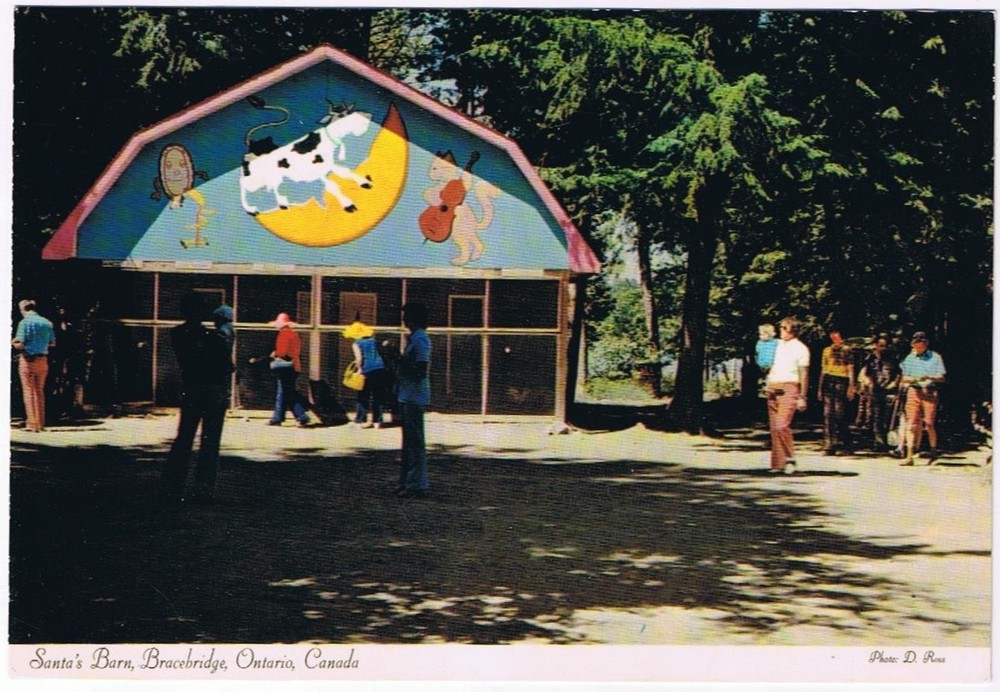 Postcard Santa's Barn Santa's Village Bracebridge Muskoka Ontario