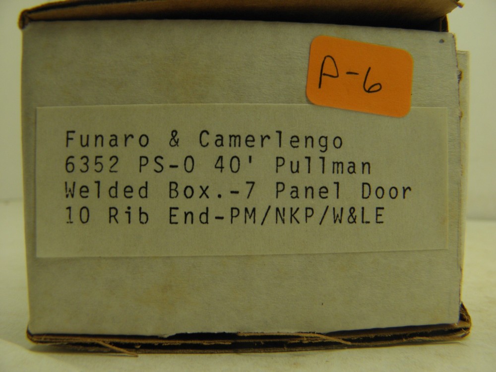 Funaro & Camerlengo 6352 - Ps-O 40' Pullman Welded Boxcar - Ho Resin Kit (P-6)
