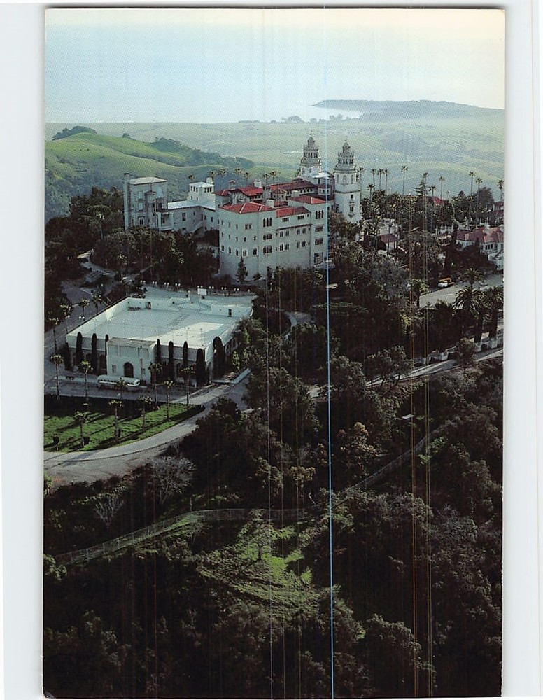 Postcard Hearst San Simeon State Historical Monument California Aerial View