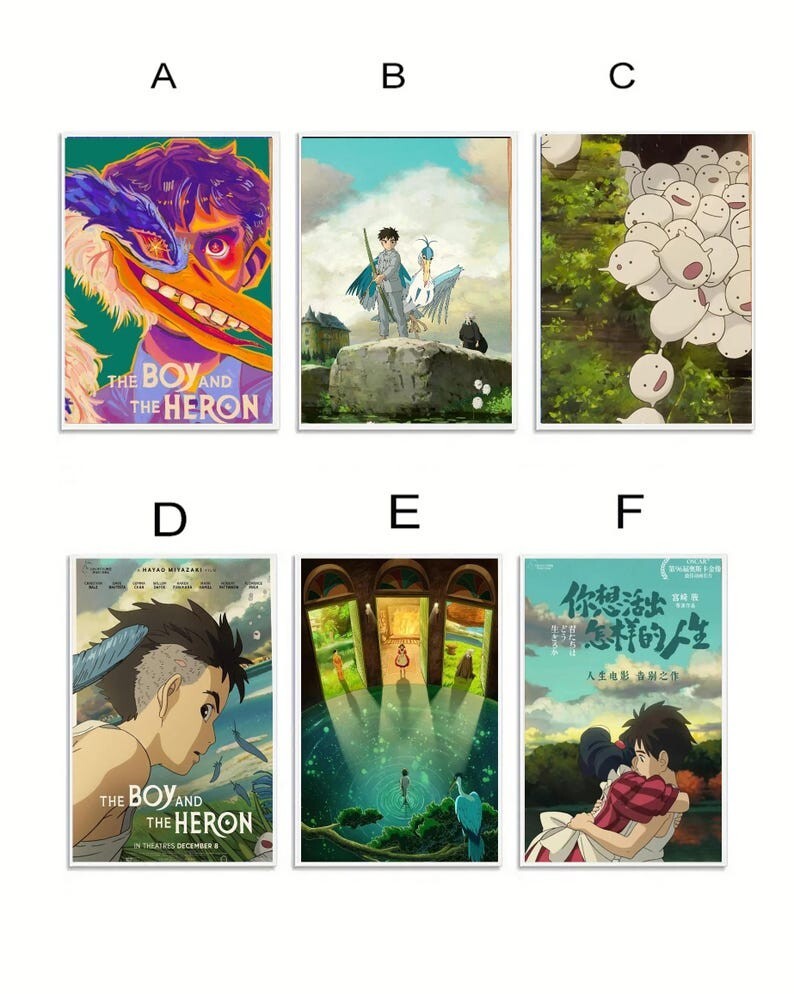 The Boy And The Heron Movie Poster Wall Art Decor Unframed