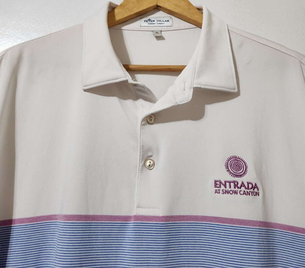 Peter Millar Mens XL Summer Comfort Performance Stretch Golf Polo Entrada Club