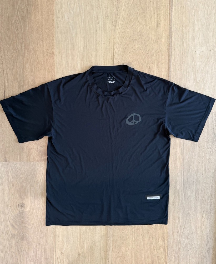 Satisfy Running - Auralite Peace T-shirt, black, men's medium