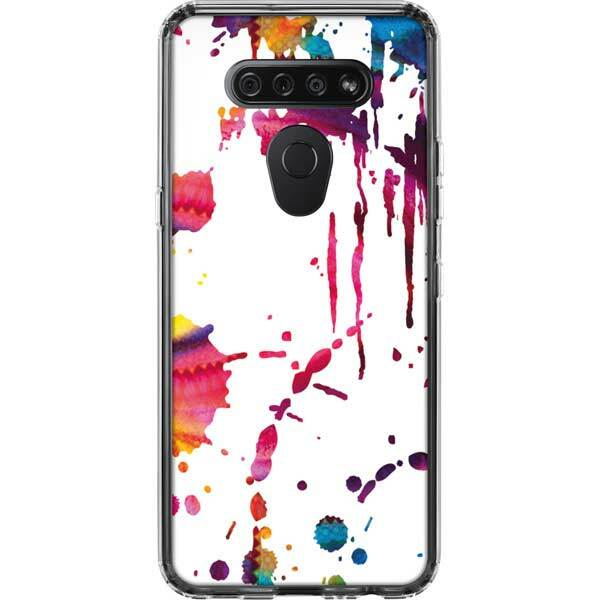 Abstract Art LG K51/Q51 Clear Case - Chromatic Splatter White-image