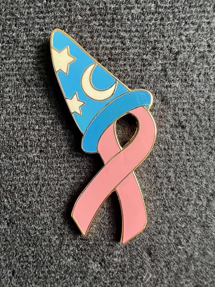 Sorcerer Mickey Hat LE 300 Pink Cancer Awareness Ribbon Fantasy Pin