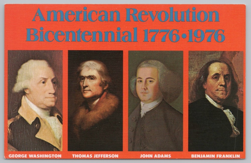 Military~Revolution Bicentennial~Washington~Jefferson~Adams~Franklin~1976 Pc