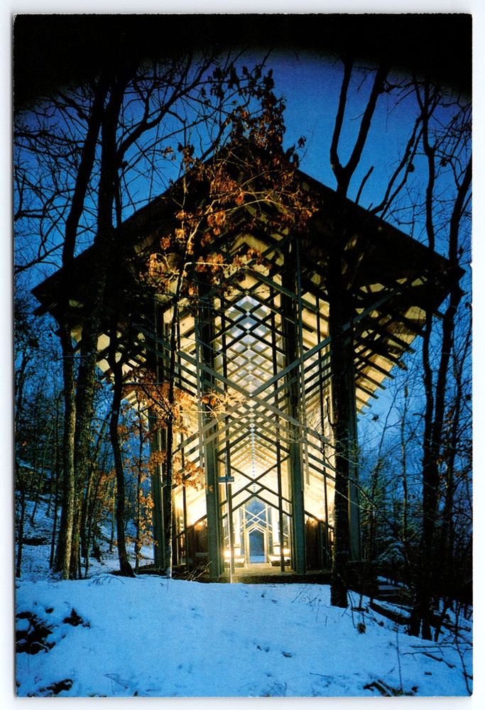 Eureka Springs Arkansas Thorncrown Glass Mountainside Chapel Photo Postcard