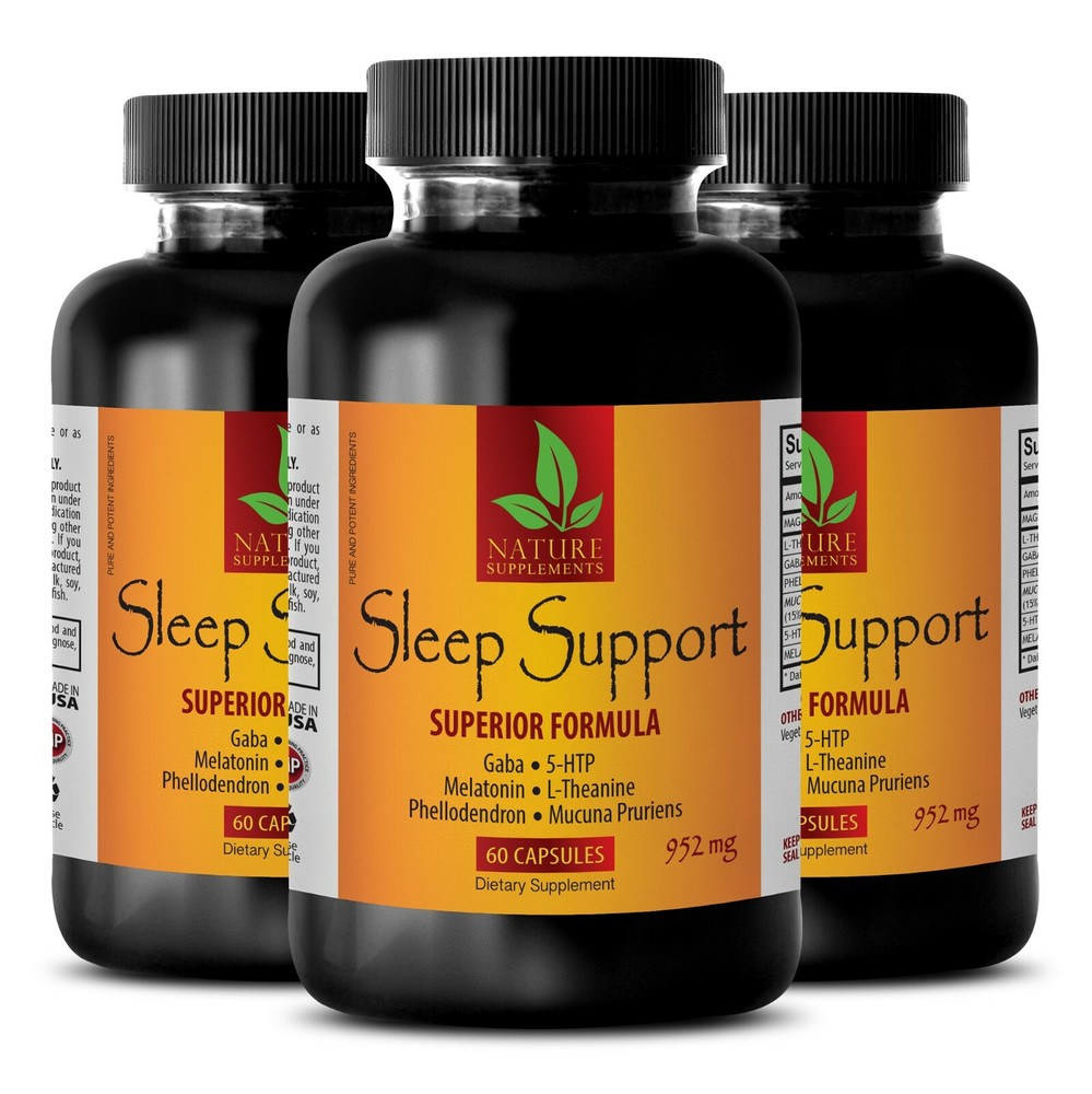 Rapid Release Capsules - SLEEP SUPPORT FORMULA 952MG - 3 Bottles 180 Capsules