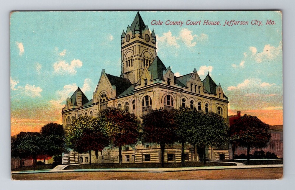 Jefferson City MO-Missouri, Cole County Court House, Antique, Vintage Postcard