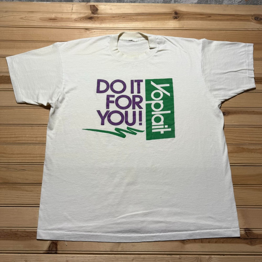 Vintage 90s Yoplait Yogurt Do It For You Single Stitch Advertising Tee Size XL