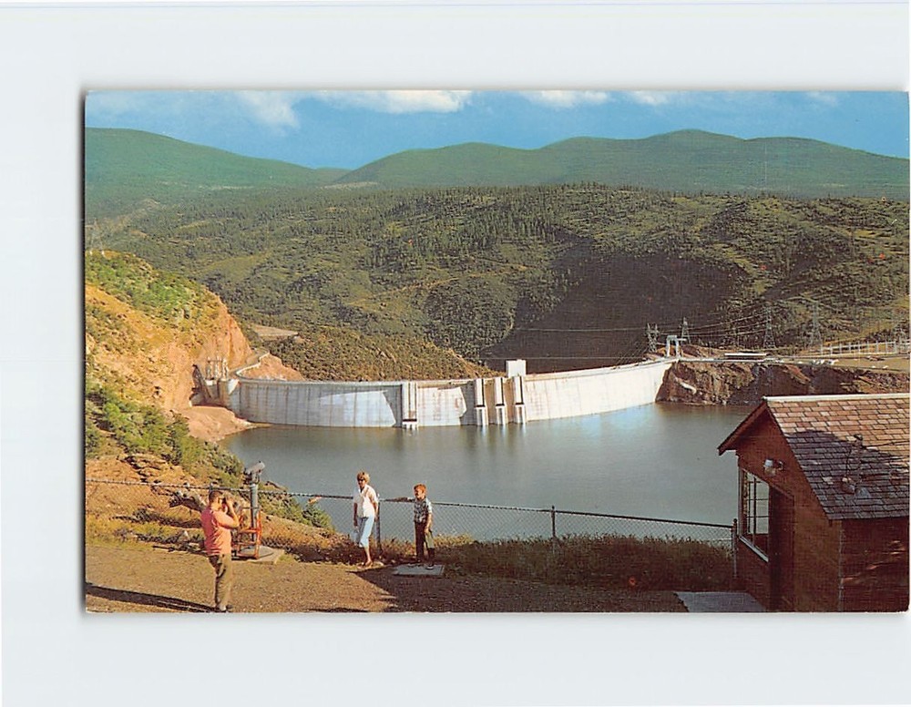 Postcard Flaming Gorge Dam Utah USA