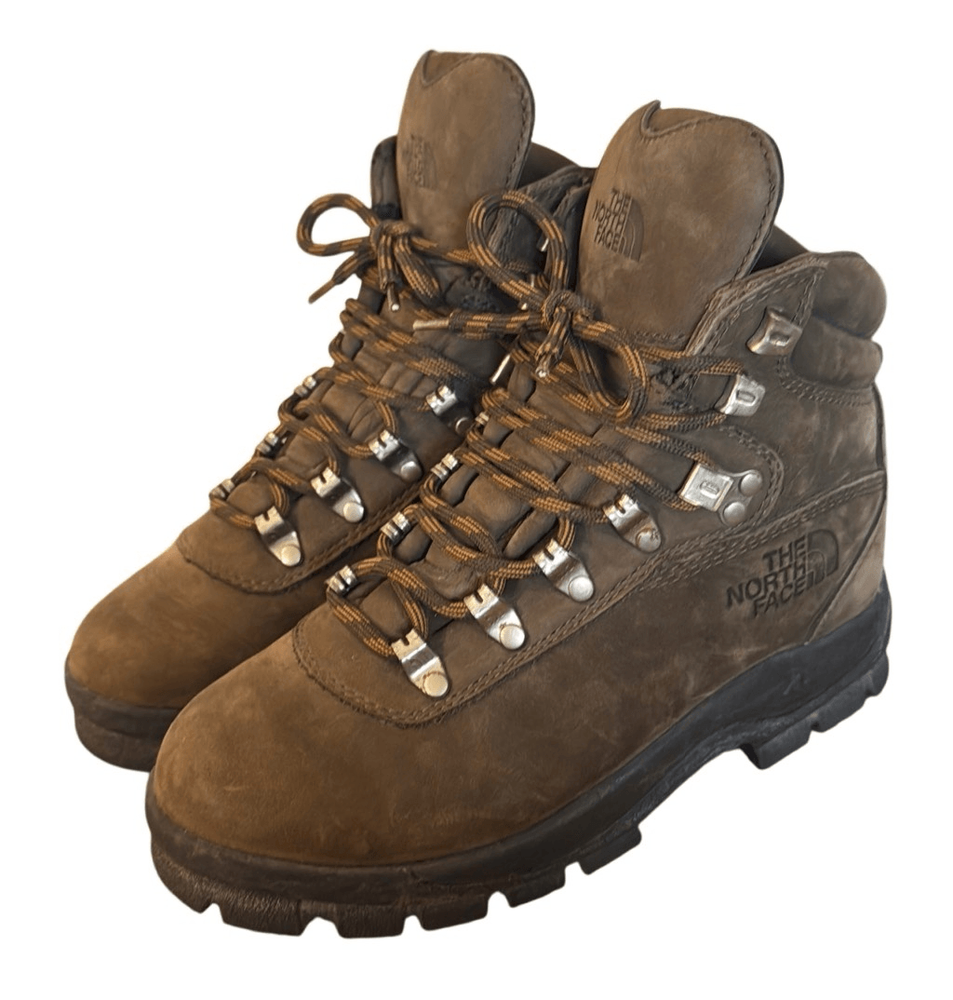 The North Face brown leather hiking boots for women size 6