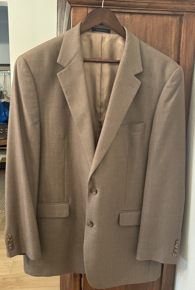 Lauren Ralph Lauren Men's Sport Coat Blazer Brown Size 46L Two Button Vintage