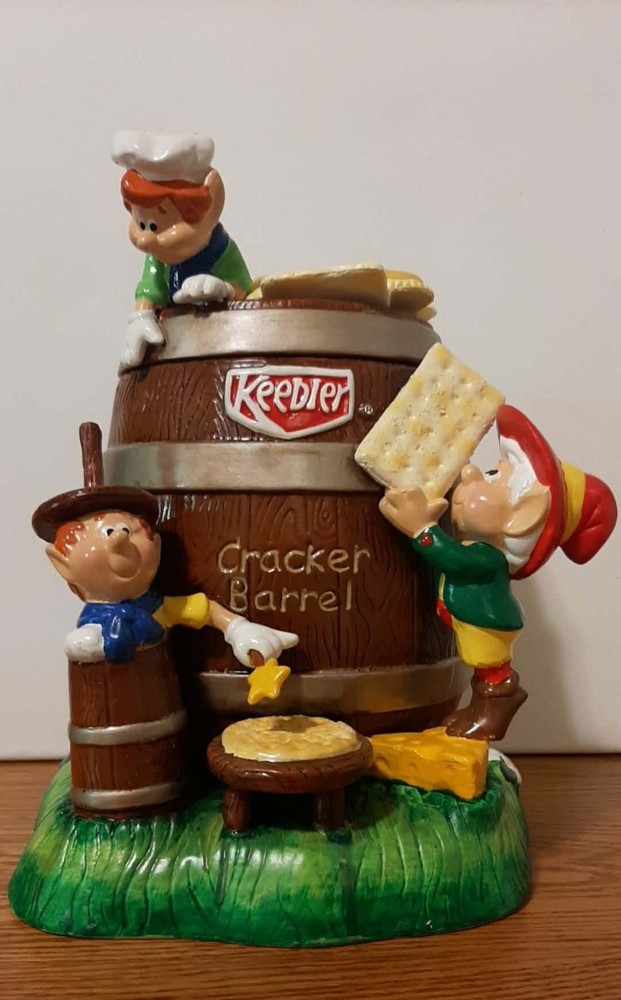 Vintage 2000 RARE Keebler Cracker Barrel Cookie Jar (MIB)