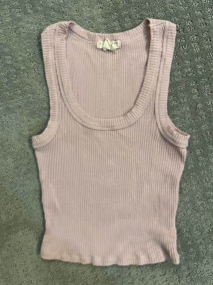 Billabong Teen Girl Mauve Ribbed Crop Tank Top X Small