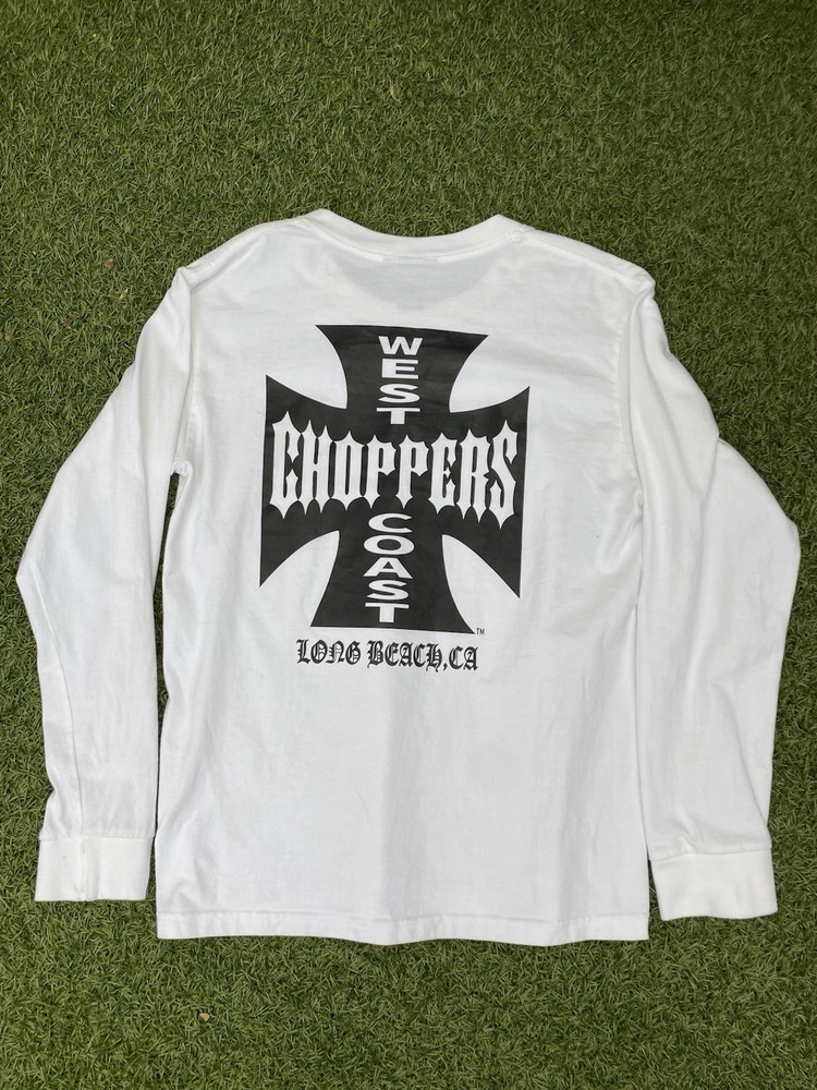 Vintage West Coast Choppers Long Sleeve Shirt THRASHED Distressed medium