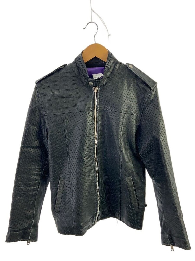 Echtes Leder Single Rider Jacket/-/Leather/Blk/Plain 51801