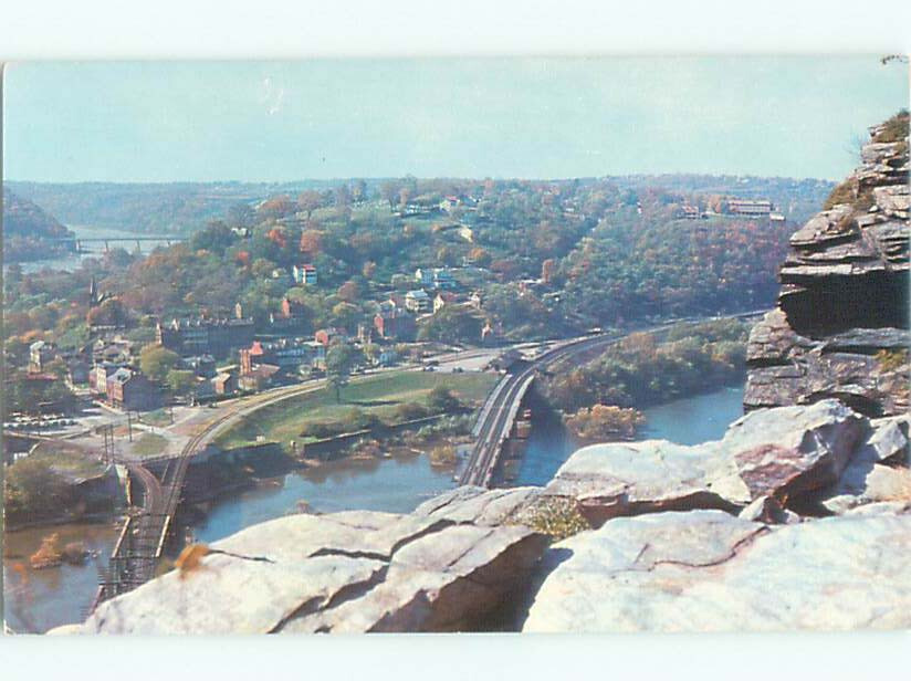 Pre-1980 RIVER SCENE Harpers Ferry West Virginia WV 11/8 AE5753