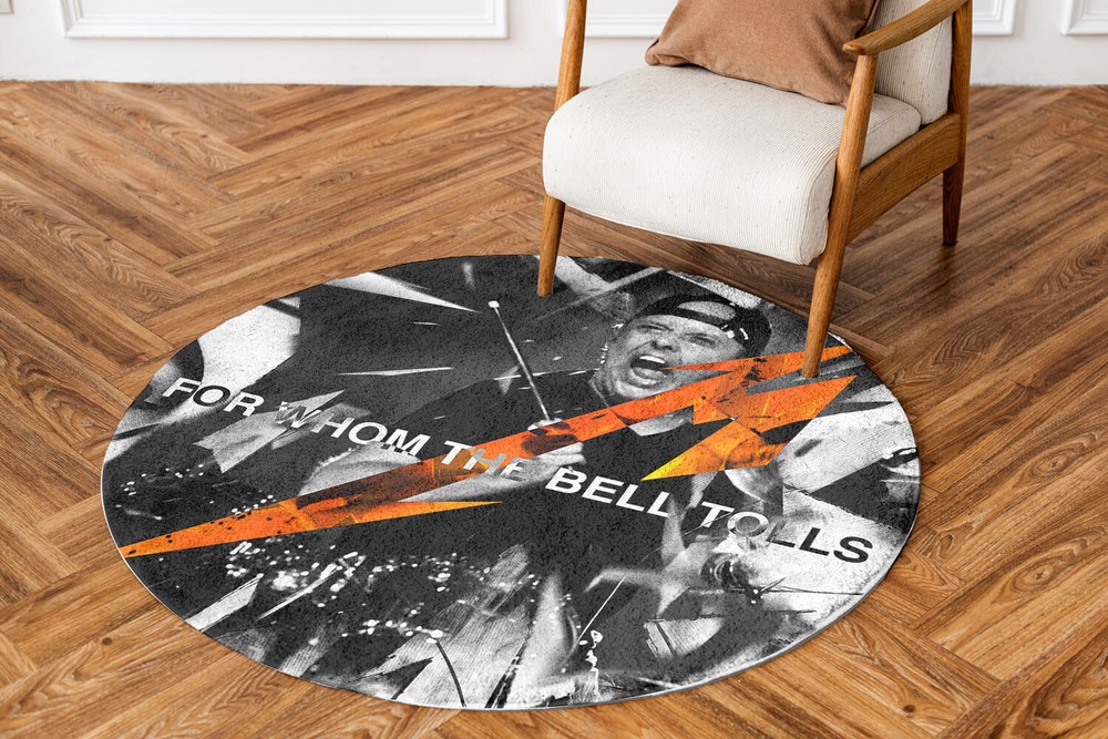 Metallica Rug For Whom The Bell Tolls Album Art Round Rug Home Decor Fan-made