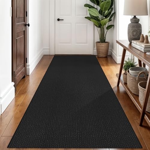 Braided Runner Rug 3x8 Ft Washable Runners for Hallways Non Slip Rubber Backed