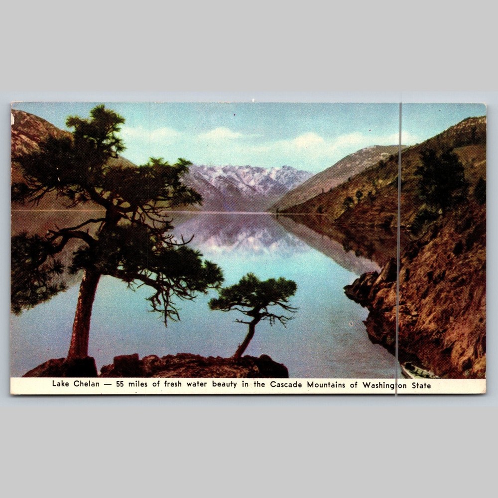 Postcard Lake Chelan Cascade Mountains Washington State Scenic View
