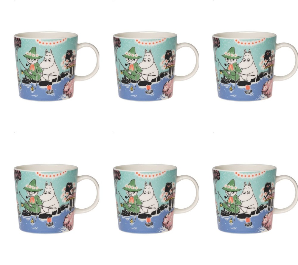 Set of 6 Arabia Moomin Mug 0.3L Simple Joy Japan Limited Edition