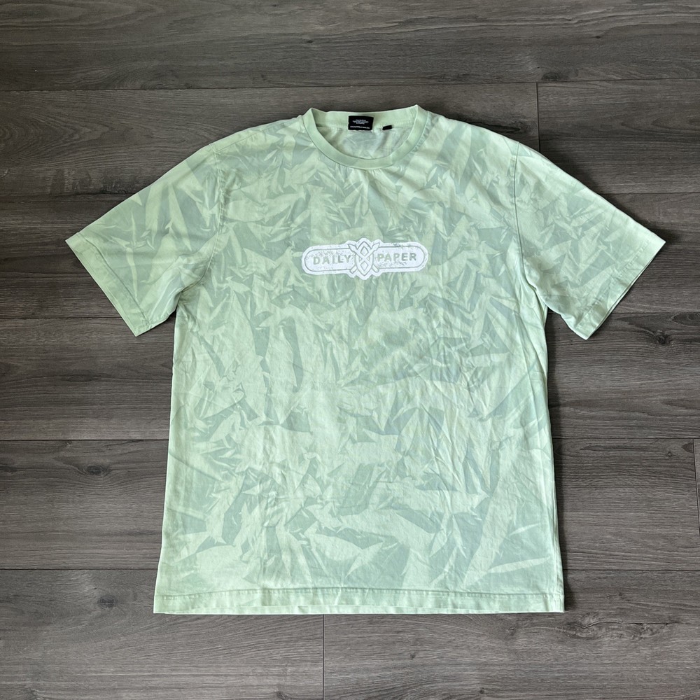 Daily Paper Mens XL T Shirt Green Short Sleeve Tropical Floral Print