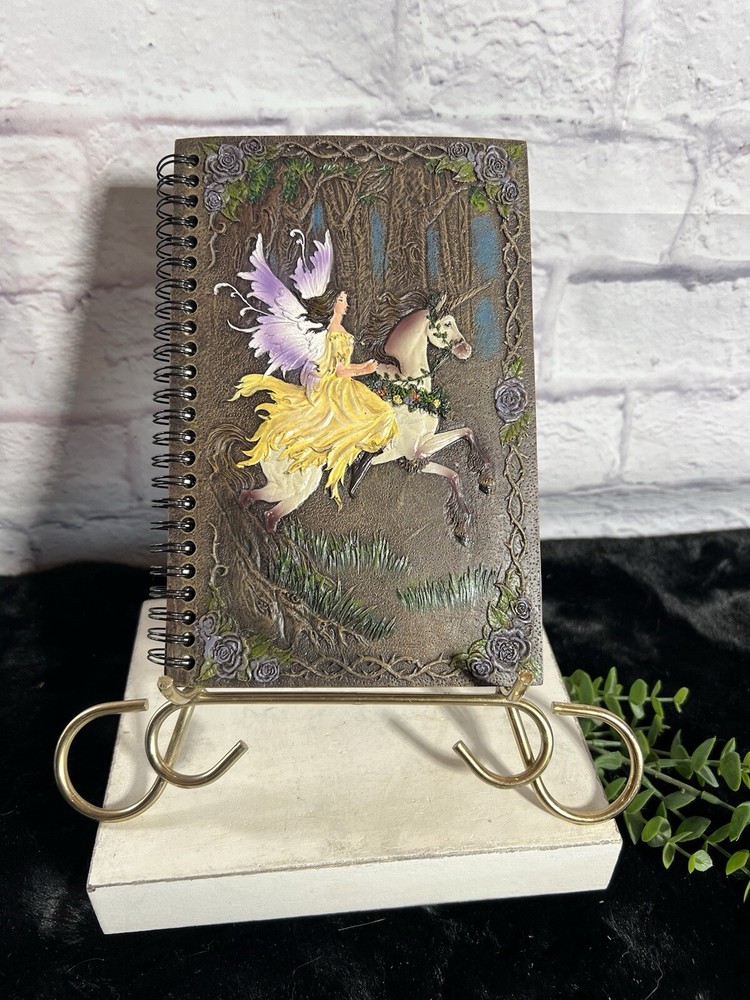 Fairy Unicorn Resin Cover Journal Notebook Unlined Diary