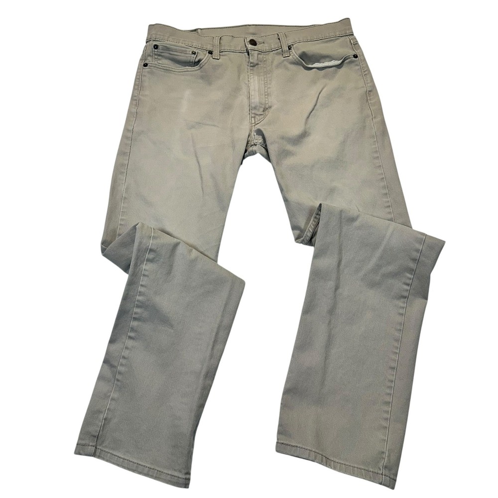 Levis Mens Straight Leg Khaki Tan Twill Pants 5 Pocket Casual Chinos 34x30