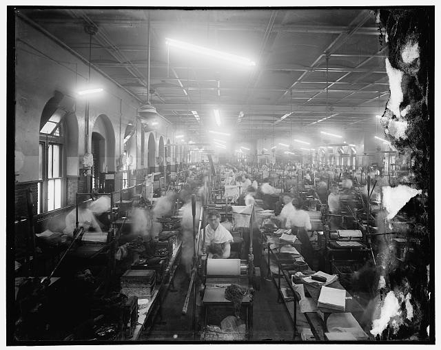 Photo:1910s Factory Workshop Interior Workers Manufacturing Assembly Line