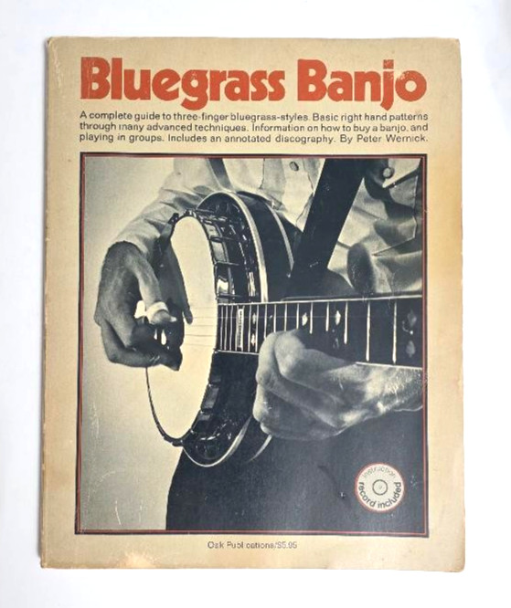 Bluegrass Banjo Complete Guide Book By Peter Wernick, Record Not Included