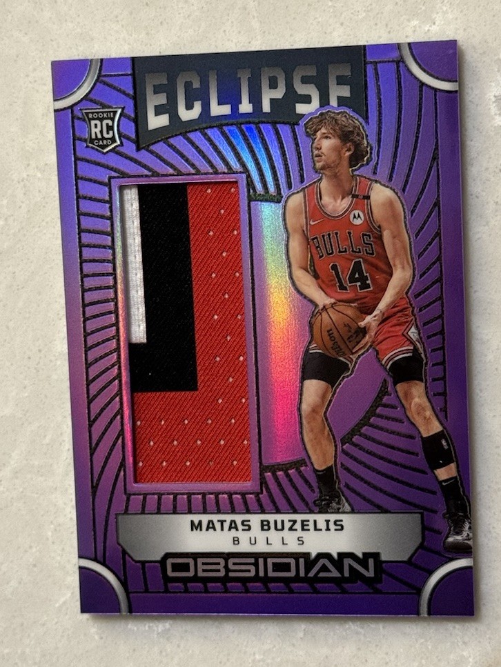 2024-25 Panini Obsidian - Eclipse Materials Rookie Matas Buzelis /75 RC Patch